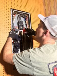Storm preparation electrical panel with safety checks and protective measures, TriCities Electric