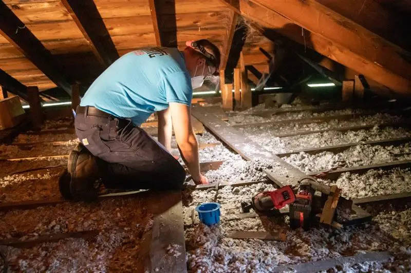 Electrical system testing in commercial attic space, TriCities Electric