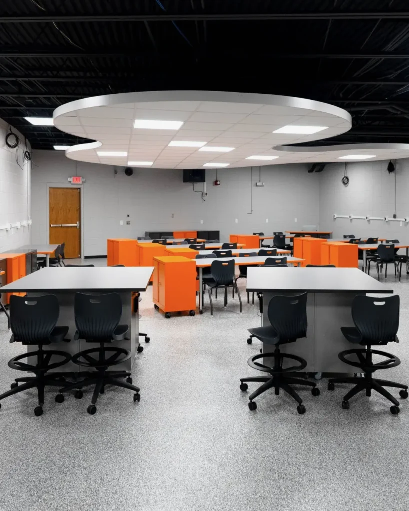 STEM classroom renovation with lighting upgrades in Sullivan County, TriCities Electric